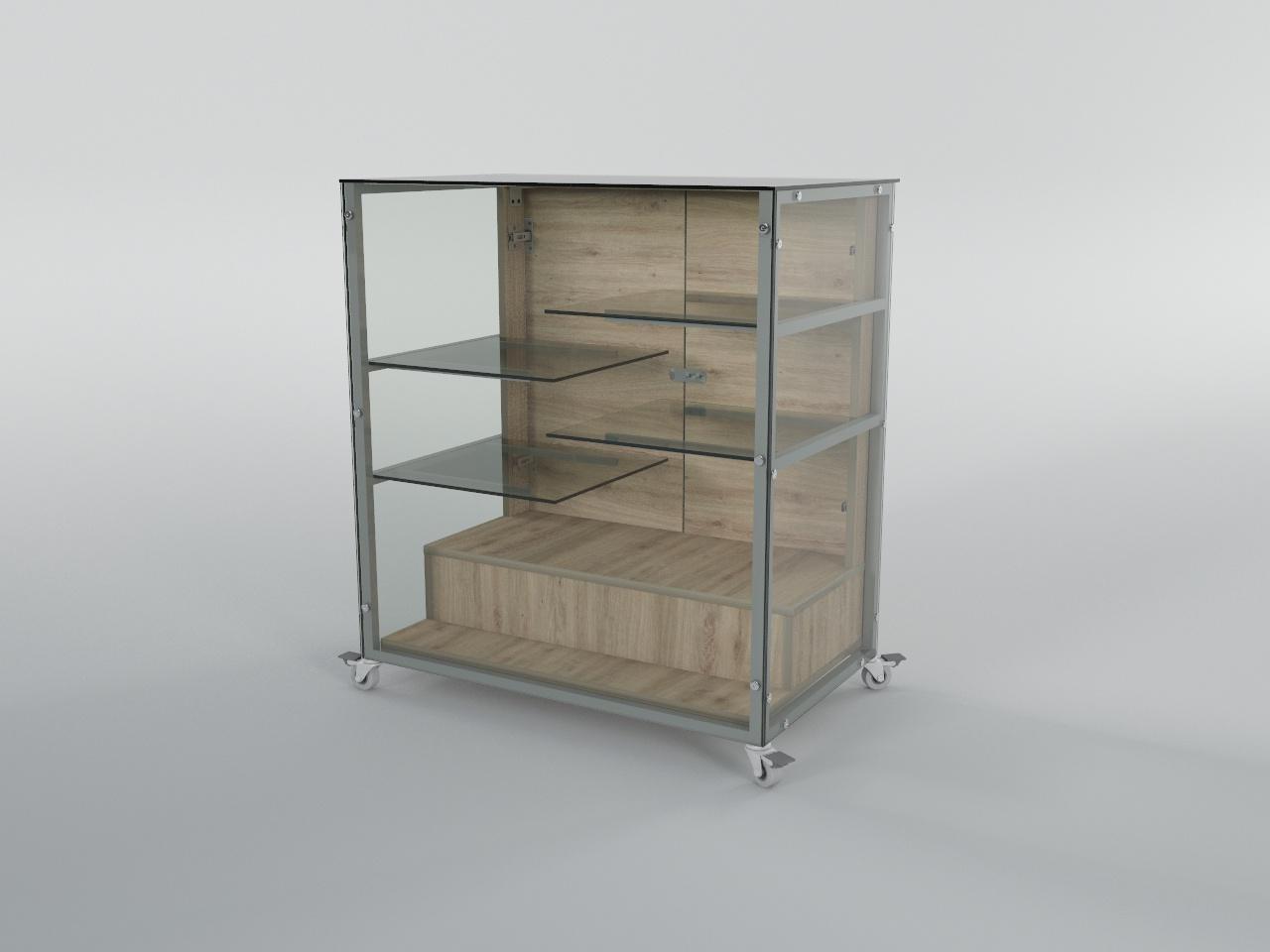 vitrina-exhibidora-con-ruedas-h91-80-x-50-cm-con-2-puertas-y-2-gavetas